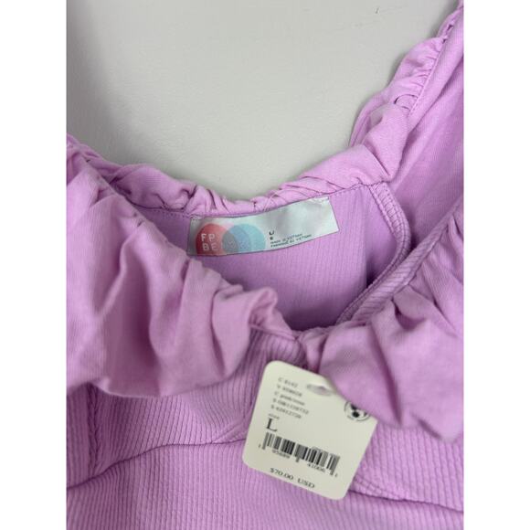 Free People Beach NWT Talia Mini Dress Purple Sz Large - Picture 3 of 7
